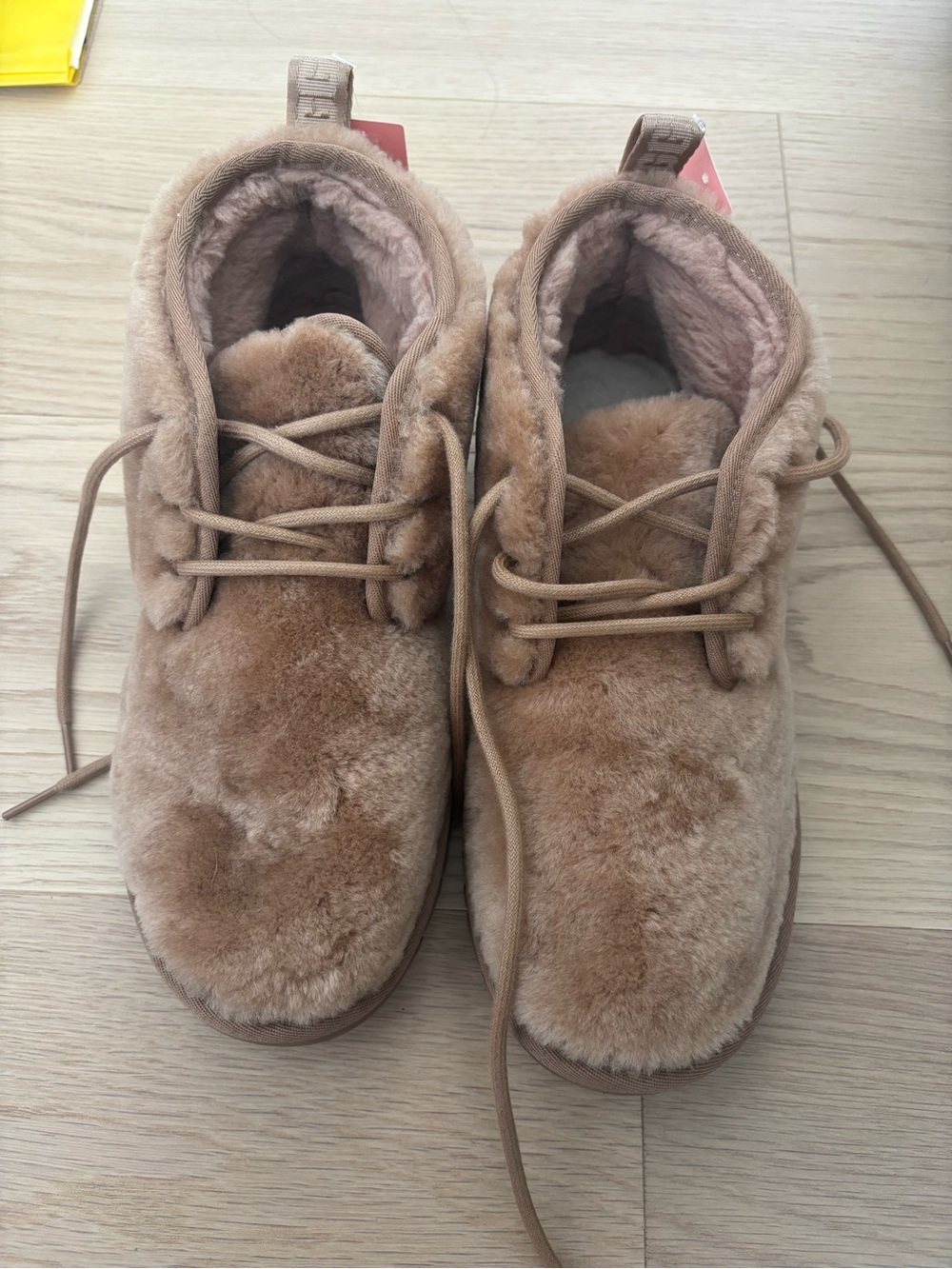 UGG Women's Chestnut Plush Lace-Up Ankle Boots